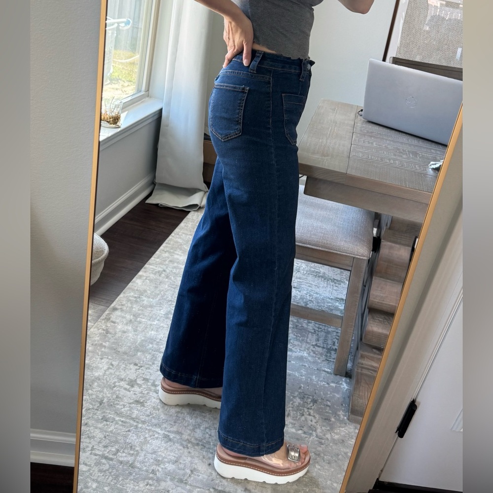 Classic Blue Women's Dark Wash Jeans - Picture 3 of 14